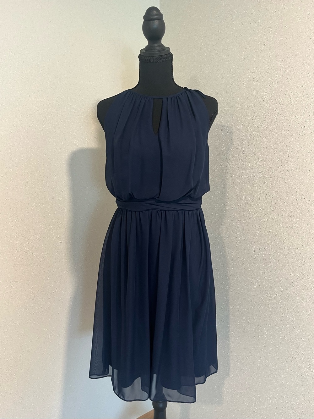 Adrianna Papell Navy Sleeveless Dress-Mother of the Bride/Groom/Wedding-4